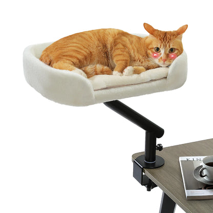 360° Rotating Cat Desk Bed – Adjustable Clip-On Hammock for Indoor Cats 🐾